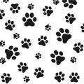 dog paws vector footprints icon french bulldog cartoon character symbol illustration doodle design Royalty Free Stock Photo