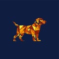 Dog Pet animal polygon geometric creative design