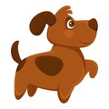 Dog pet cartoon vector puppy animal flat icon Royalty Free Stock Photo