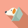 Dog pet clinic icon flat vector. Veterinary service