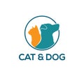 dog pet vet clinic care animal vector icon logo design