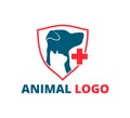 dog pet vet clinic care animal vector icon logo design Royalty Free Stock Photo