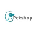 dog pet vet clinic care animal vector icon logo design Royalty Free Stock Photo