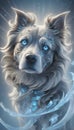 Dog With Piercing Blue Eyes, Generative AI