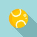 Dog play ball icon, flat style Royalty Free Stock Photo