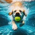 dog playing and fetching the ball Royalty Free Stock Photo