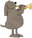 Dog Playing A Trumpet