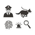 Dog and police Royalty Free Stock Photo