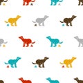 Dog poop pattern seamless. Pet shit background. vector texture Royalty Free Stock Photo