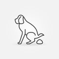 Dog pooping icon