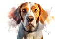 Dog Portrait: Beagle Watercolor Art