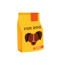 Dog preserved food pack isolated icon