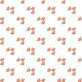 Dog prints pattern, cartoon style