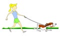 Dog Pulling Leash Royalty Free Stock Photo