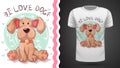 Dog, puppy - idea for print t-shirt Royalty Free Stock Photo