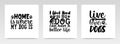 Dog quotes letter typography set illustration