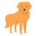 Dog retriever icon cartoon vector. Puppy head