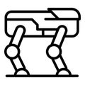 Dog robot icon outline vector. Future android