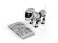 Dog robot learning Royalty Free Stock Photo