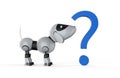 Dog robot with question mark Royalty Free Stock Photo