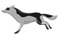 Dog running animation, creature movement. Doggy pose in movement. Character move for games, cartoon or video. Flat