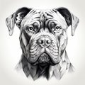 Polygonal Cutout Portrait Of A Pit Bull Dog Royalty Free Stock Photo