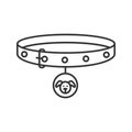 Dog`s neck collar linear icon Royalty Free Stock Photo