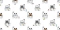 Dog seamless pattern french bulldog bath shower vector cartoon scarf isolated tile background repeat wallpaper illustration design Royalty Free Stock Photo