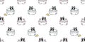 Dog seamless pattern french bulldog bath shower vector cartoon tile background scarf isolated repeat wallpaper illustration doodle Royalty Free Stock Photo