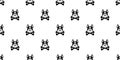 dog seamless pattern french bulldog crossbones pirate flag vector pet bone puppy cartoon gift wrapping paper Royalty Free Stock Photo