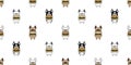 Dog seamless pattern french bulldog hamburger vector puppy pet fast food breed cartoon character repeat wallpaper tile background