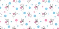 Dog seamless pattern french bulldog heart valentine vector puppy pet breed bubble cartoon repeat wallpaper doodle tile background Royalty Free Stock Photo