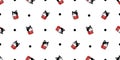 dog seamless pattern french bulldog pyjamas vector pet footprint paw puppy cartoon polka dot