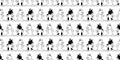 Dog seamless pattern french bulldog running vector pet puppy breed cartoon repeat wallpaper tile background doodle scarf isolated Royalty Free Stock Photo