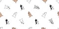 Dog seamless pattern french bulldog running walking vector breed paw footprint cartoon tile background repeat wallpaper scarf isol Royalty Free Stock Photo