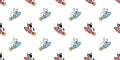 Dog seamless pattern french bulldog vector space rocket bomb pet puppy animal scarf isolated repeat wallpaper tile background cart Royalty Free Stock Photo