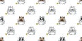 Dog seamless pattern vector bath french bulldog shower cartoon scarf isolated tile background repeat wallpaper illustration Royalty Free Stock Photo