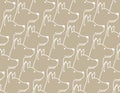 Dog Seamless Pattern vector puppy french bulldog hound wallpaper background isolated brown