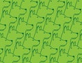 Dog Seamless Pattern vector puppy french bulldog hound wallpaper background isolated green