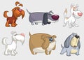 Cartoon dogs set illustration Royalty Free Stock Photo
