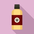 Dog shampoo bottle icon, flat style Royalty Free Stock Photo