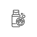 Dog shampoo line icon Royalty Free Stock Photo