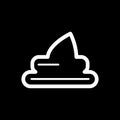 Dog shit simple vector icon. Black and white illustration of poop. Outline linear pet icon. Royalty Free Stock Photo