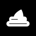 Dog shit simple vector icon. Black and white illustration of poop. Solid linear pet icon. Royalty Free Stock Photo