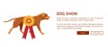 Dog Show Award with Ribbon Canine Animal Design Royalty Free Stock Photo
