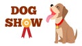 Dog Show Poster, Colorful Vector Illustration