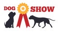 Dog Show And Prize Poster Vector Illustration