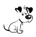 Dog shy terrier silhouette logo