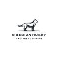 Dog Siberian Husky Logo Design