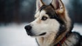 Dog, Siberian Husky, a thickly coated, compact sled dog of medium size and great endurance